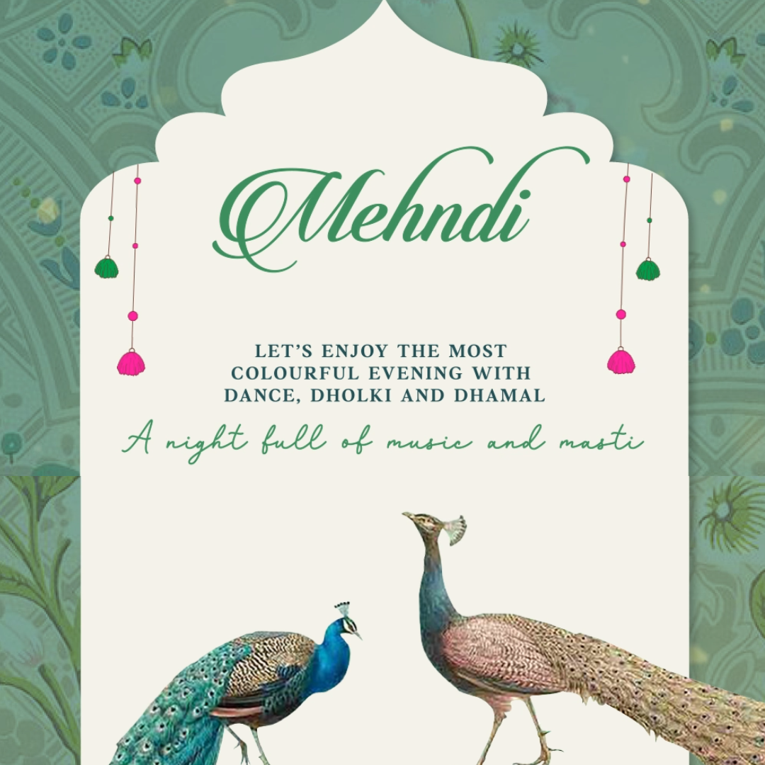 Peacock Paradise Wedding Invite